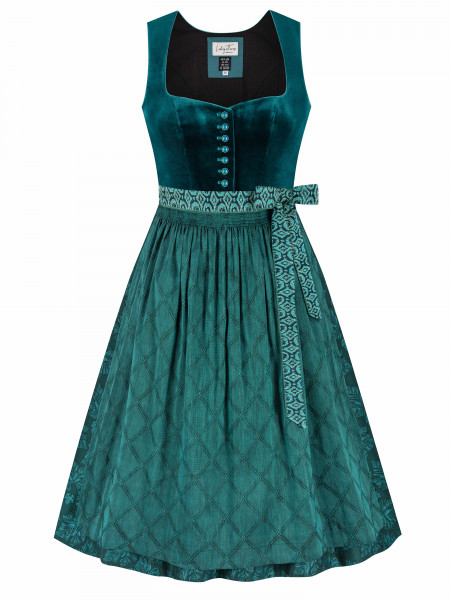 Dirndl Scarlett Samt petrol