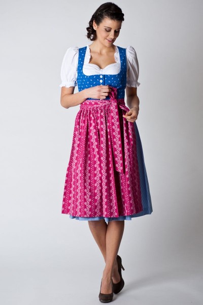 Trachten Dirndl Nora Blau Beere Hammerschmid Online Bestellen