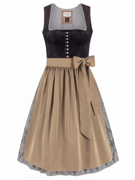 Dirndl Darcie black honey